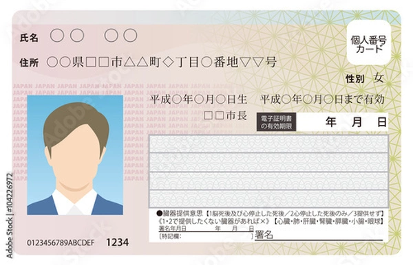 Fototapeta マイナンバーカード