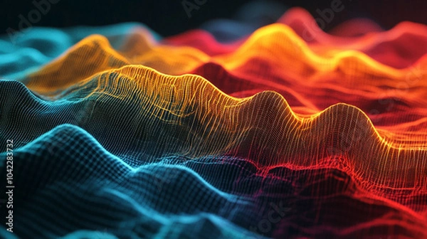 Fototapeta high-tech background with dynamic masterpiece of geospatial data