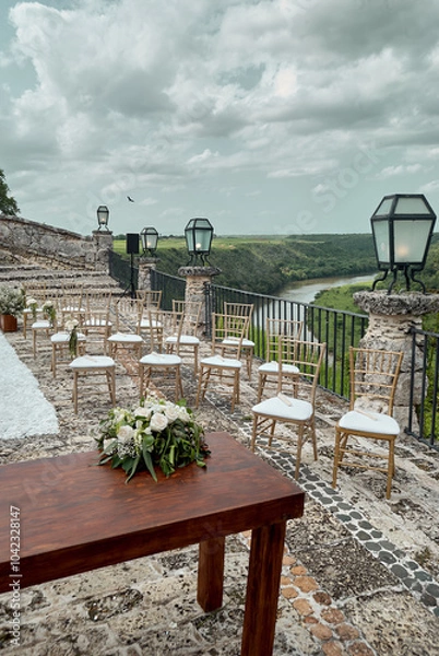 Obraz table in the garden