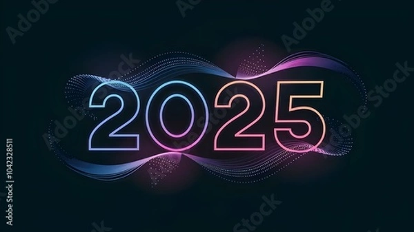 Obraz Vibrant Creative Celebration 2025 Colorful Digital Design Background 