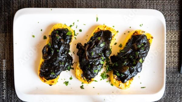 Obraz seppia in nero con polenta