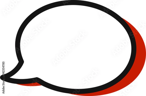 Fototapeta Retro Red Comic Speech Bubble