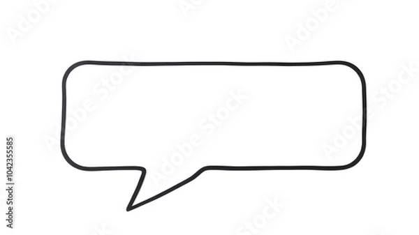 Obraz Hand drawn speech buble. Speech bubbles talk bubbles. AI generated image, ai.