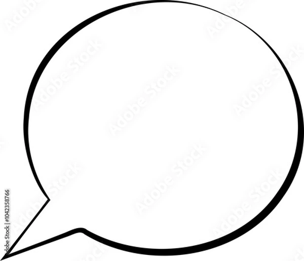 Obraz Black and White Speech Bubble Vector
