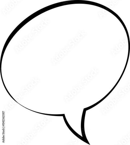 Obraz Black and White Speech Bubble Vector
