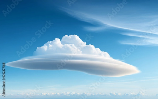 Fototapeta Fresh blue sky and white clouds graphic design background