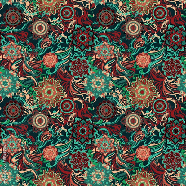 Fototapeta Abstract pattern in oriental style