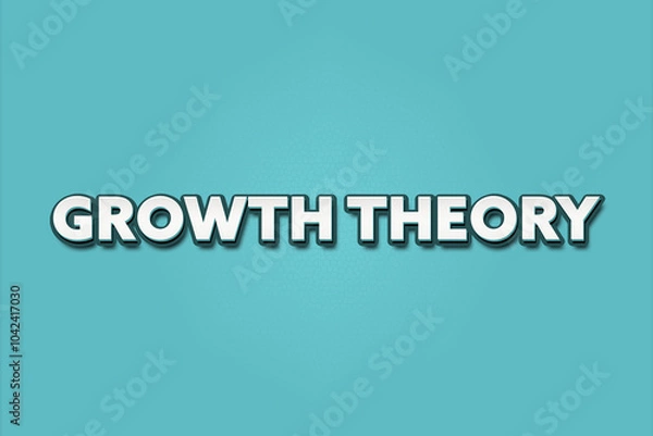 Fototapeta Growth Theory. A Illustration with white text isolated on light green background.