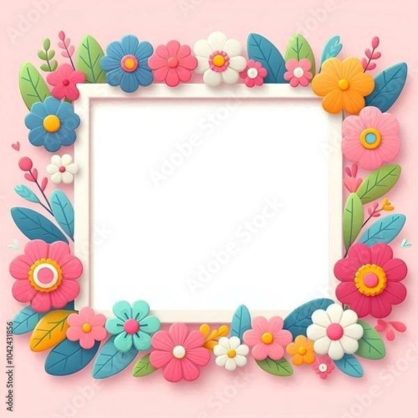 Obraz Frame with flowers