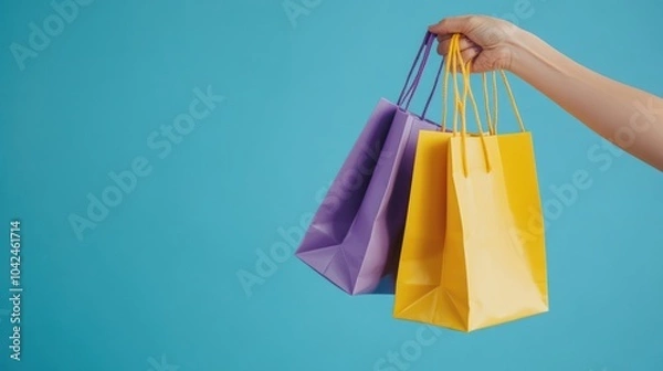 Obraz Hand Holding Shopping Bags
