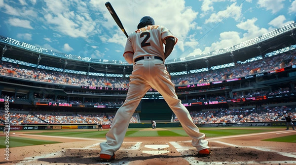 Obraz Legendary Shortstop: A Glimpse into the Intensity of a Live Game with JJ Hardy of the Baltimore Orioles.