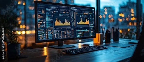 Fototapeta Harnessing data insights the power of visual analytics in modern workspaces