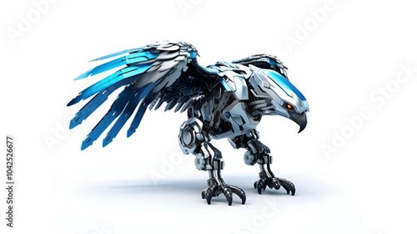 Fototapeta Hyper-realistic robotic eagle