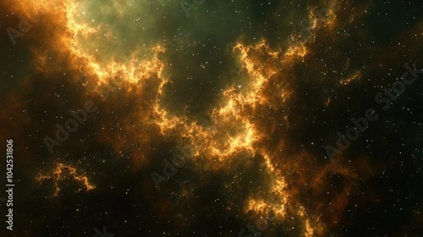 Obraz Fantasy 3D visualization of a fractal nebula backdrop