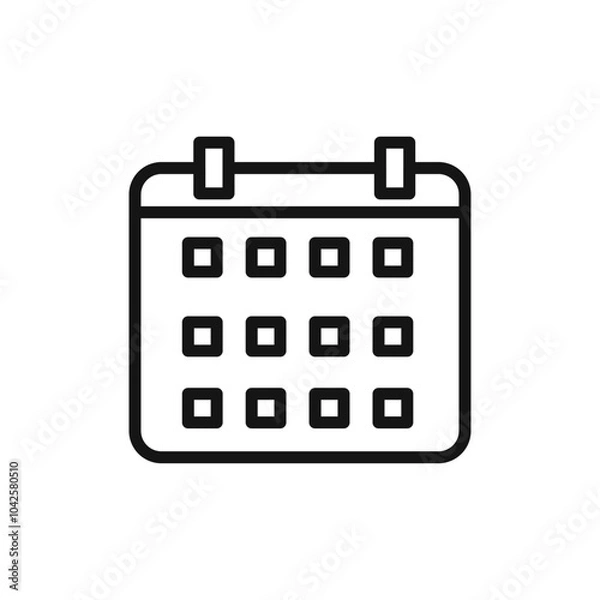 Obraz Calendar icon Flat art illustration in outline