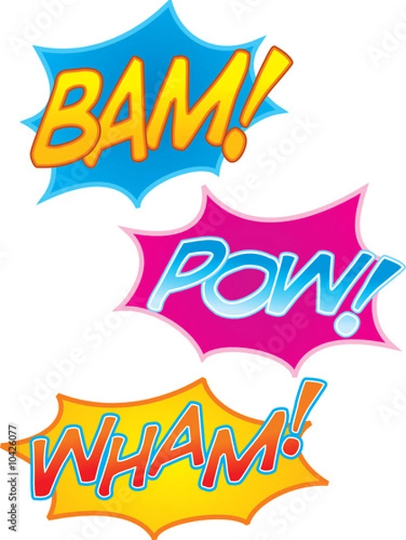 Obraz vector cartoon comic book sound effects