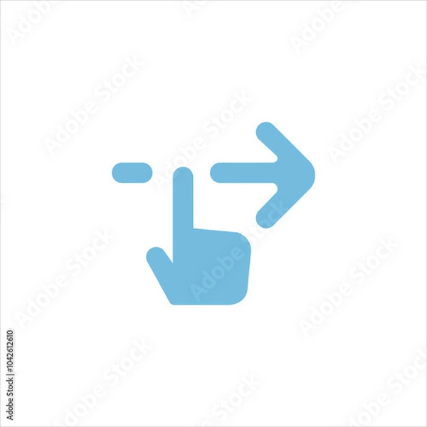 Fototapeta Swipe right icon vector logo art illustration-01.eps