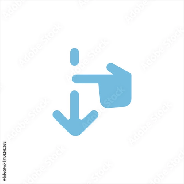 Obraz Swipe down icon vector logo art illustration-01.eps