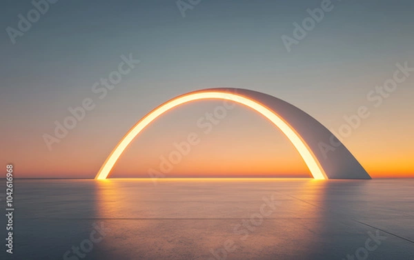 Fototapeta Minimalist modern art building space structure
