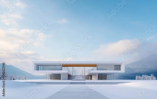 Obraz Minimalist modern art building space structure
