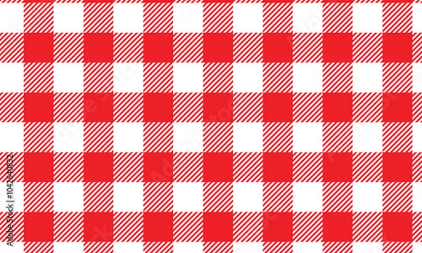 Fototapeta abstract red gingham pattern art can be used background.