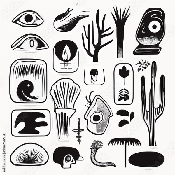 Obraz set of hand drawn illustrations