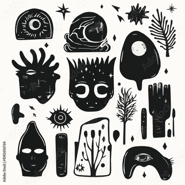 Obraz halloween icons set