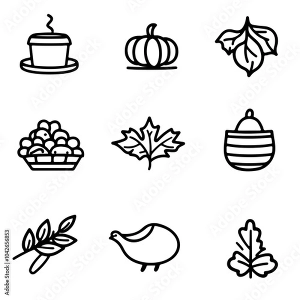 Obraz christmas icons set