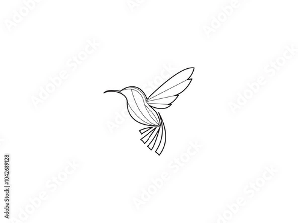 Obraz line art bird logo.eps