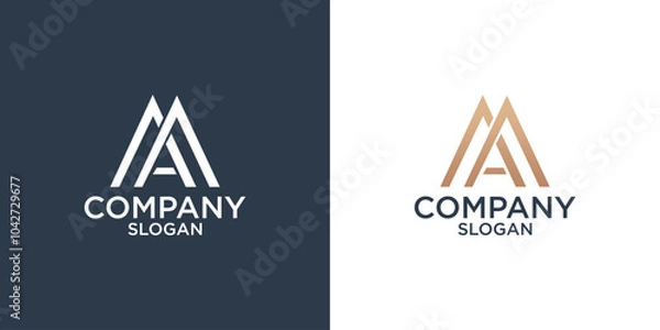 Fototapeta letter A abstract monogram logo design vector