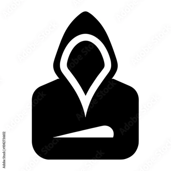 Fototapeta Mastering Shadows: The Black Style Icon Vector of an Assassin Character, a Captivating Silhouette Design That Embodies Art and Mystery  