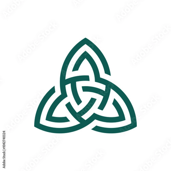 Fototapeta Labyrinth Trinity Logo vector, simple and minimalist. Suitable for any business, especially related to logos.