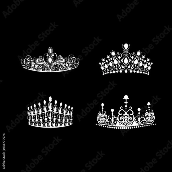 Obraz Tiara vector set