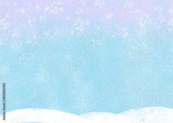 Fototapeta 幻想的な雪の空2