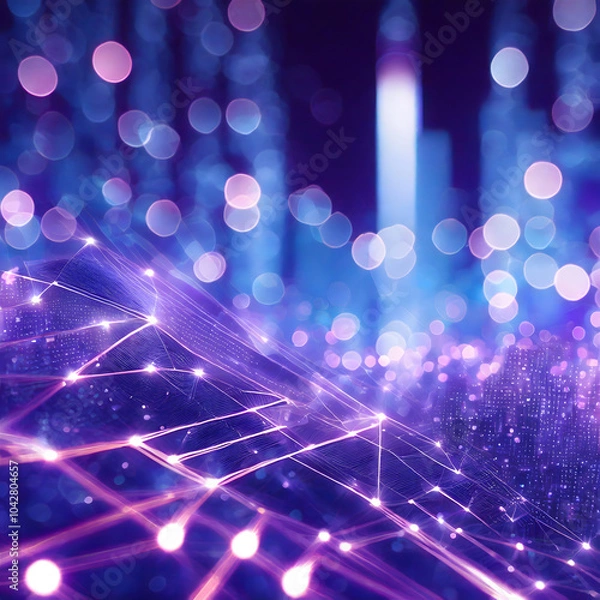 Fototapeta Abstract network technology design 