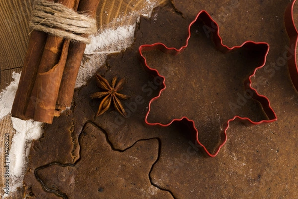 Obraz Baking Christmas gingerbread