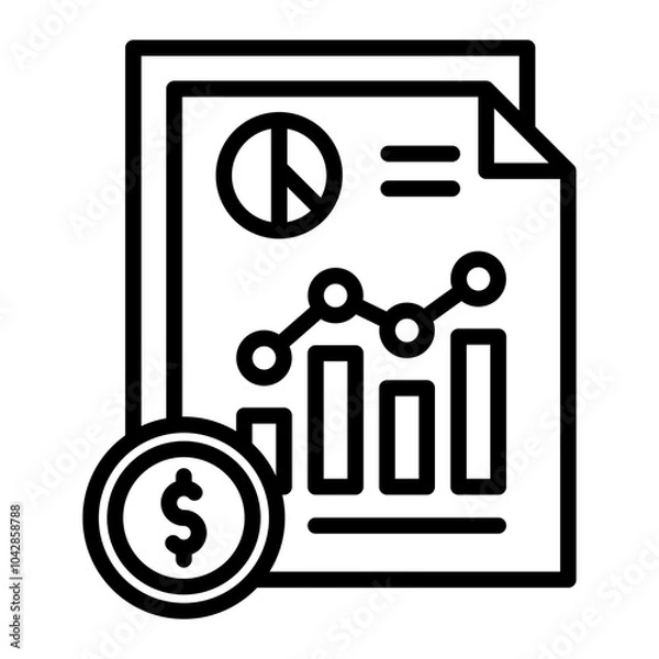 Fototapeta Financial Icon