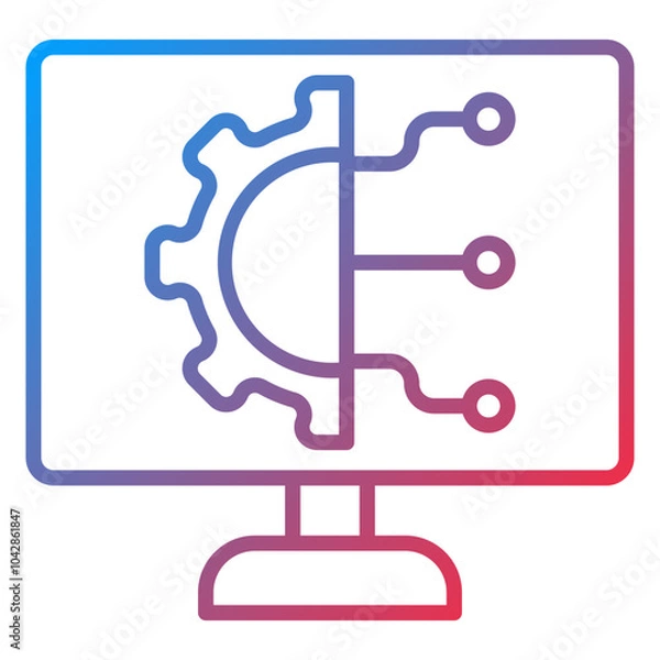 Fototapeta IT Automation Vector Icon Style