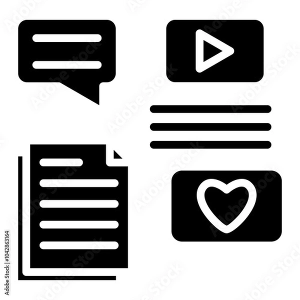 Fototapeta Content Icon