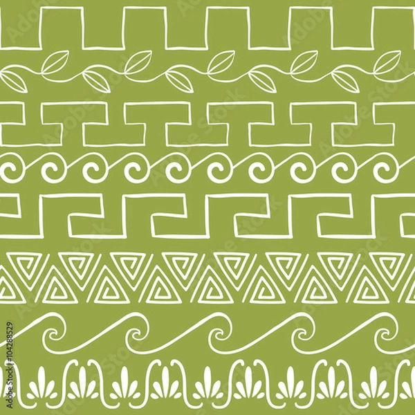 Fototapeta Seamless pattern with ancient greek ornaments