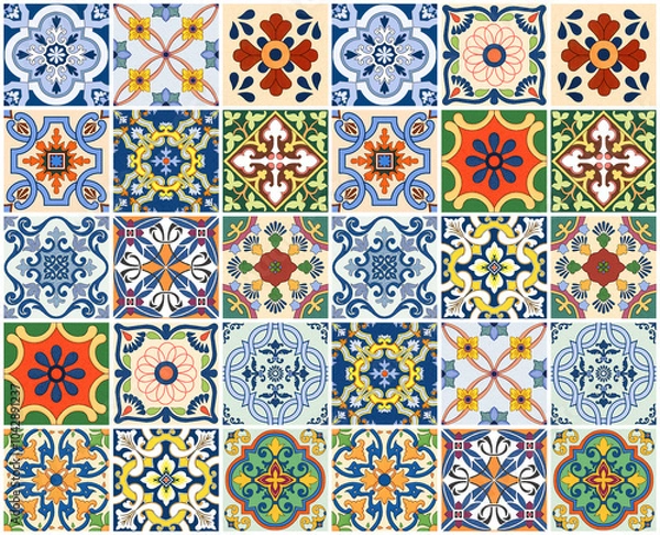 Fototapeta abstract design pattern for wall tile and floor tile , marble tile mosaic , geometric
