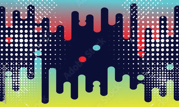 Fototapeta abstract background with halftone