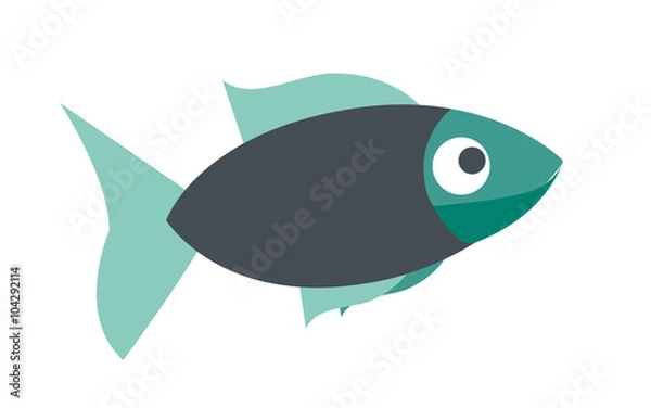 Obraz Fisch freigestellt Vektor