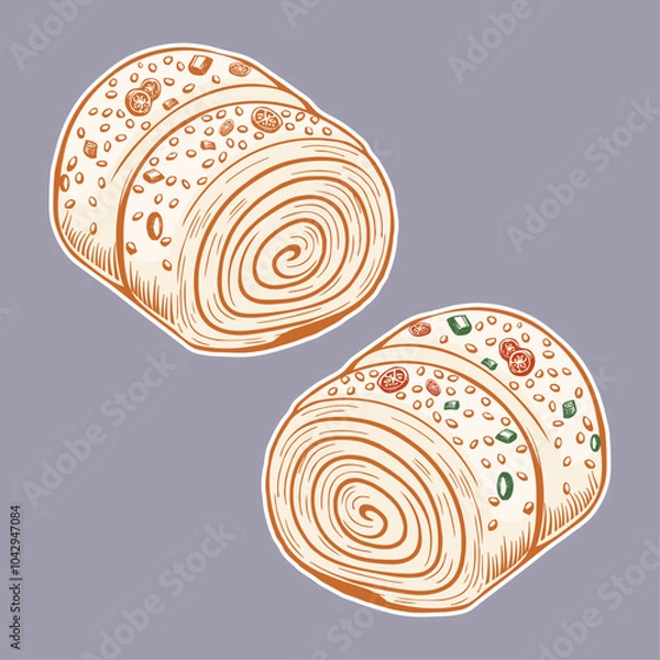 Obraz Floss Roll Bread