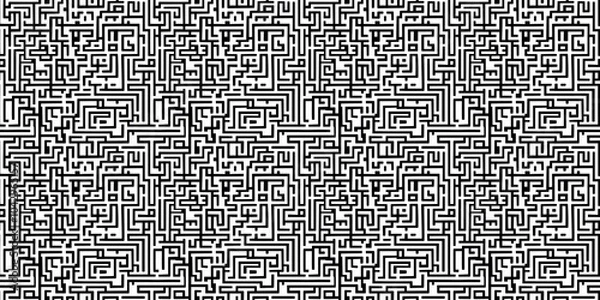 Fototapeta Seamless maze pattern with a complex, labyrinthine design. seamless background pattern