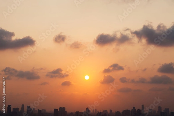 Obraz Sunset over The Town