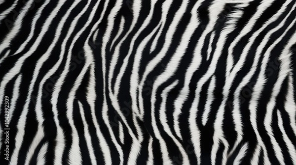 Fototapeta Black and white zebra skin pattern background.