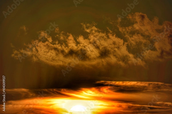 Obraz Clouds during sunset