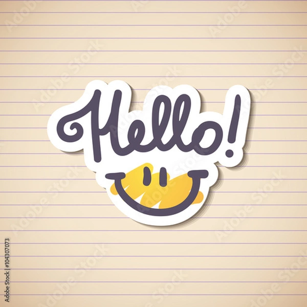 Obraz hello lettering