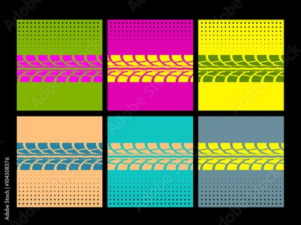 Obraz Tire tracks vector